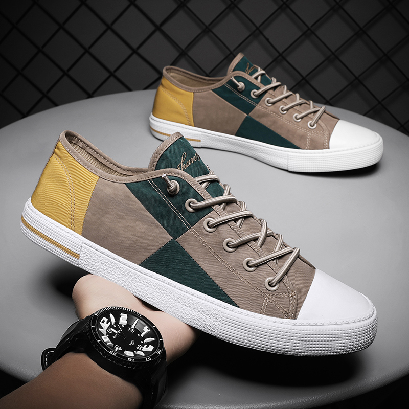 Men Shoes Vans - Tênis de lona plana para homens,