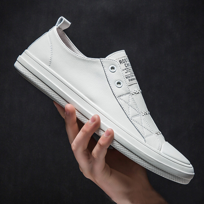 Men Shoes Under 100 - 100% couro genuíno preto branco sapatos