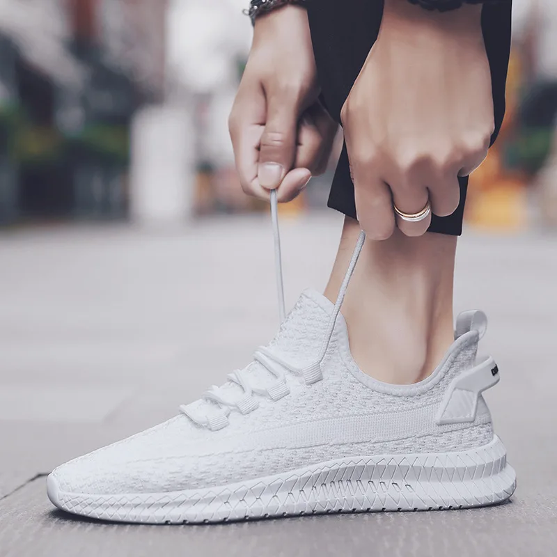 Men Shoes Trainers - Tênis Masculino Trançado 2025: Nova Marca,
