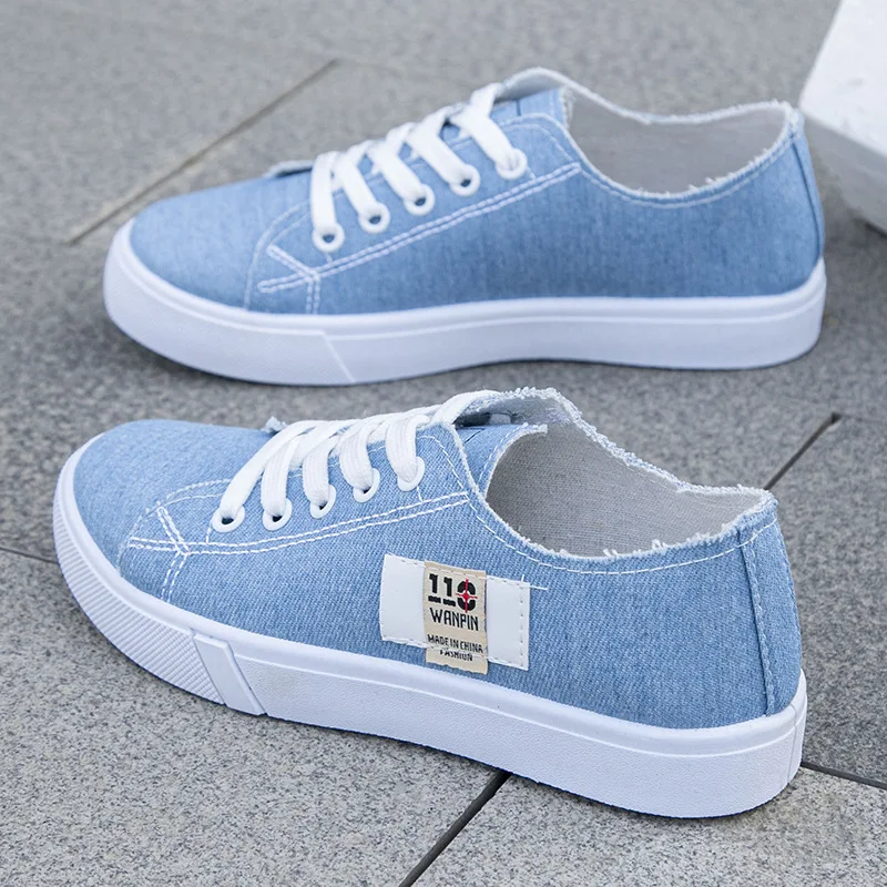 Men Shoes Trends - Tênis Feminino de Lona Cano Baixo