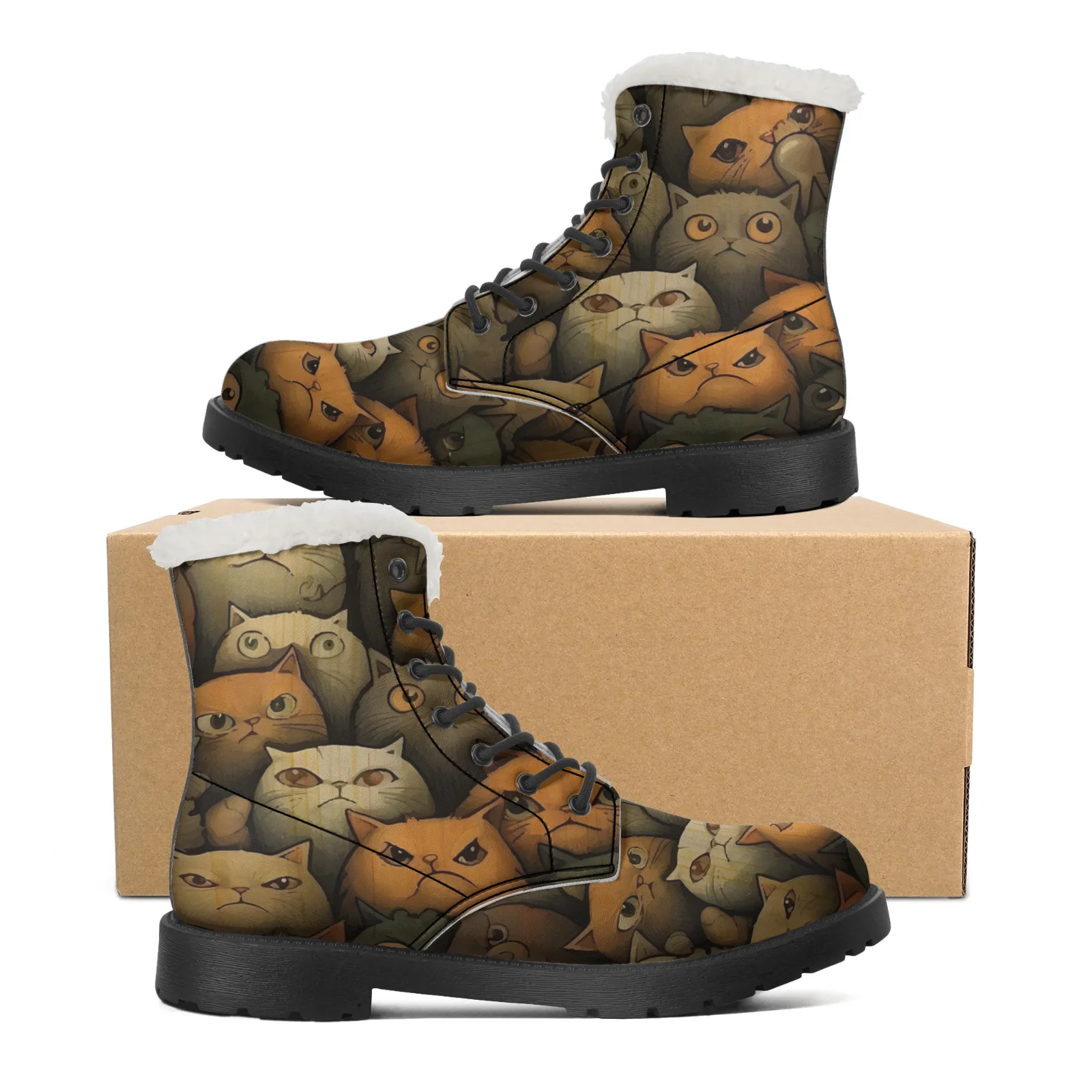 Men Shoes Eu To Us - Botas de Neve de Pelúcia com