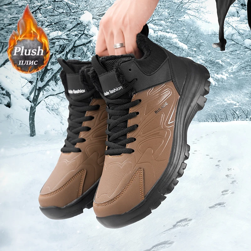 Winter Boot Insulated - ELUVA Botas de neve masculinas impermeáveis,