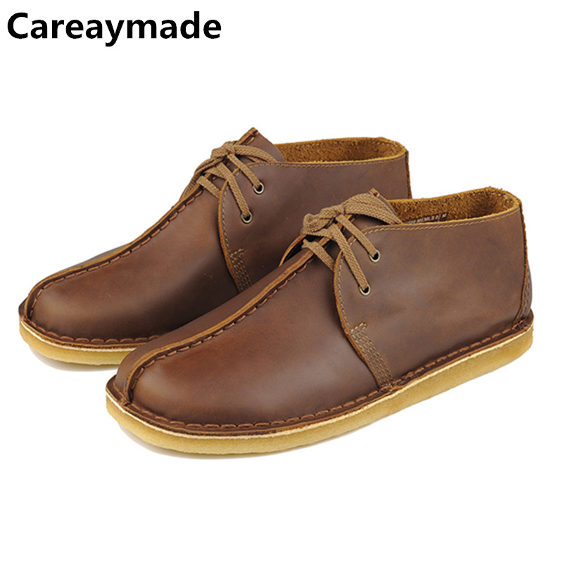 Men Shoes Under 100 - Careaymade-Botas masculinas de couro genuíno, sapatos