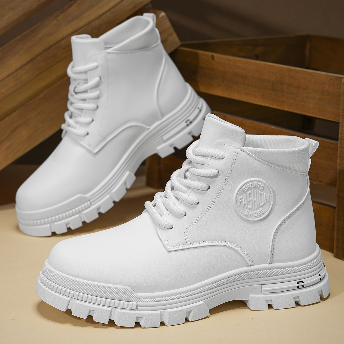 Botas de motocicleta brancas e - Men Shoes Trends avaliação e preço