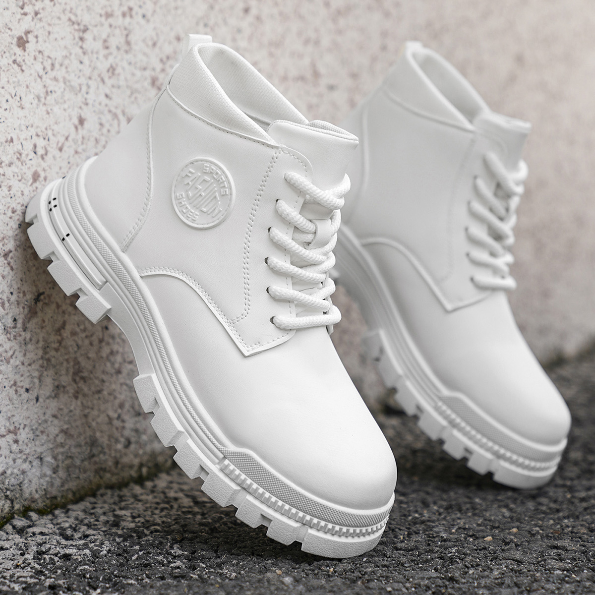 Botas de motocicleta brancas e - Men Shoes Trends avaliação e preço