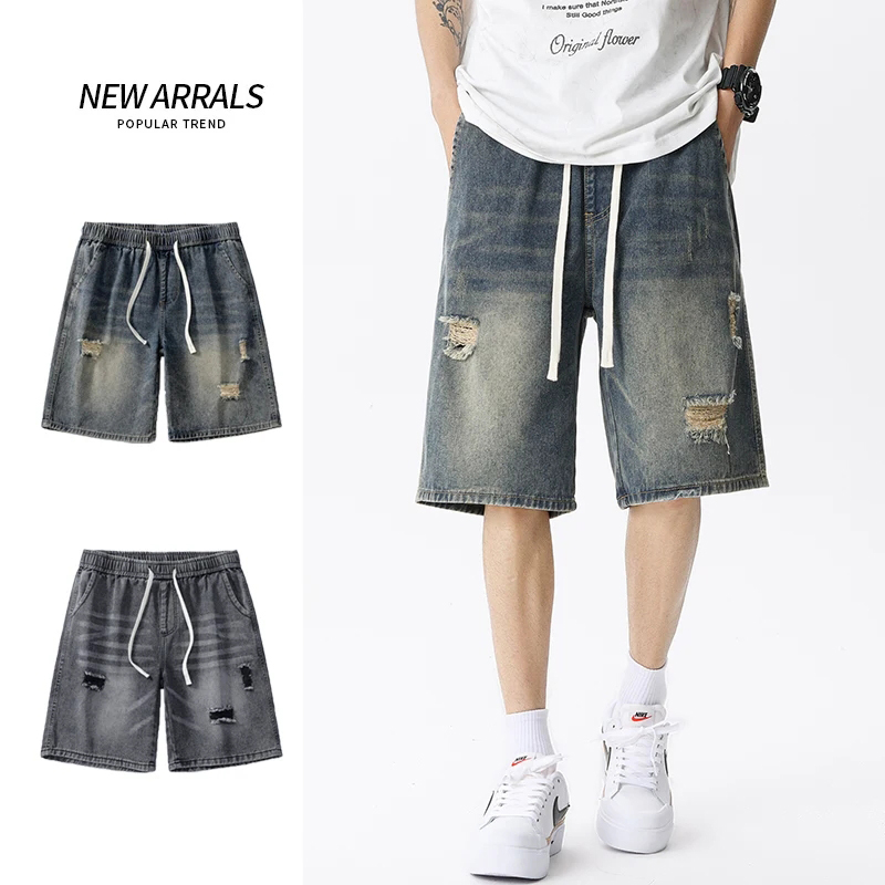 Verão fino denim shorts mascul - Men'S Shoes With Jeans avaliação e preço