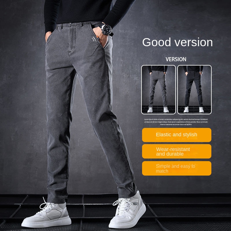 Calça jeans fina de luxo mascu - Men'S Shoes With Jeans avaliação e preço