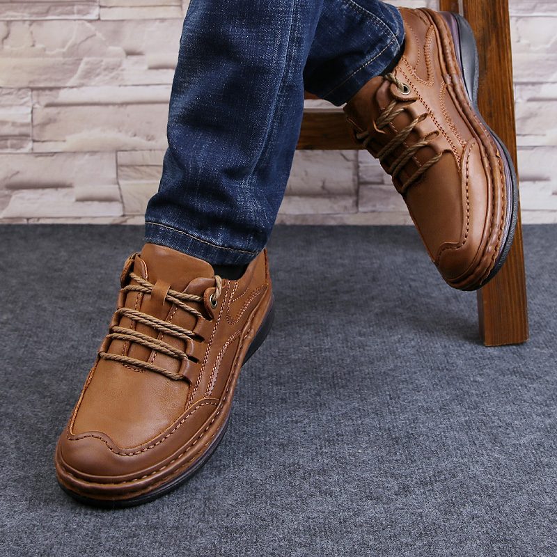 Sapatos de couro genuíno mascu - Men Shoes Under 100 avaliação e preço