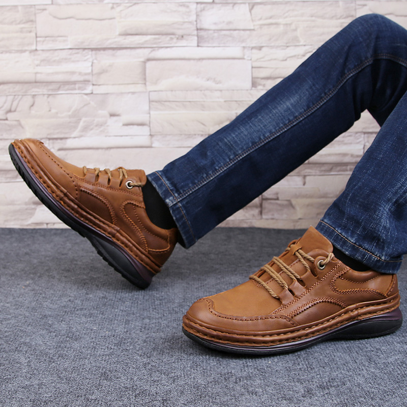 Sapatos de couro genuíno mascu - Men Shoes Under 100 avaliação e preço