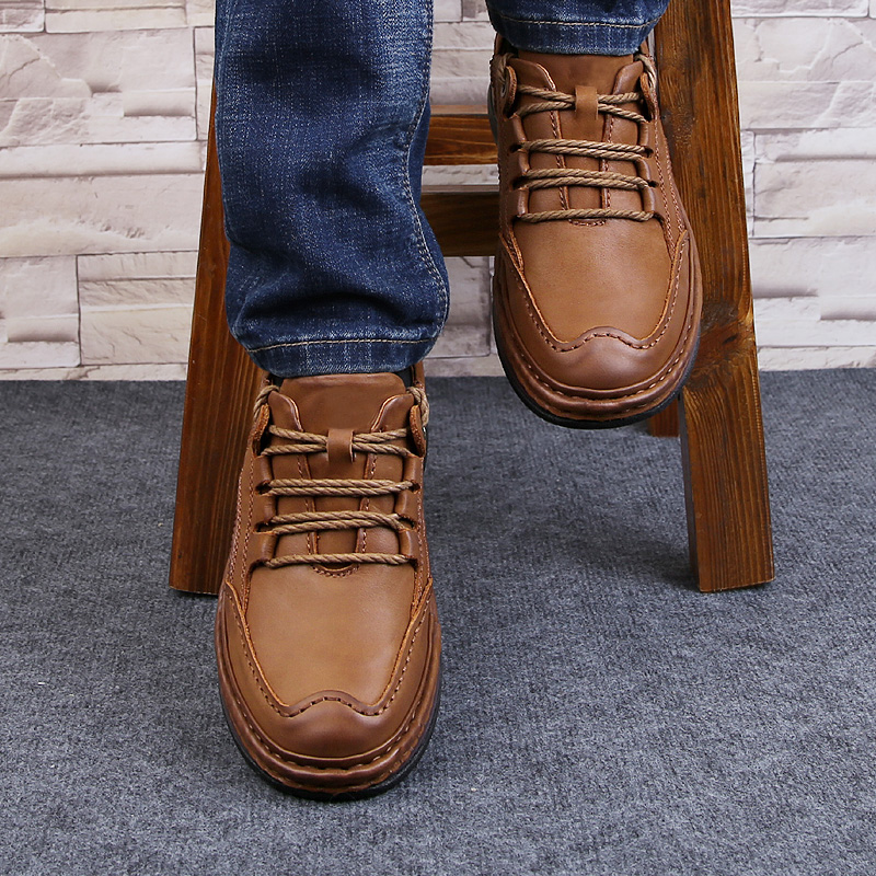 Sapatos de couro genuíno mascu - Men Shoes Under 100 avaliação e preço