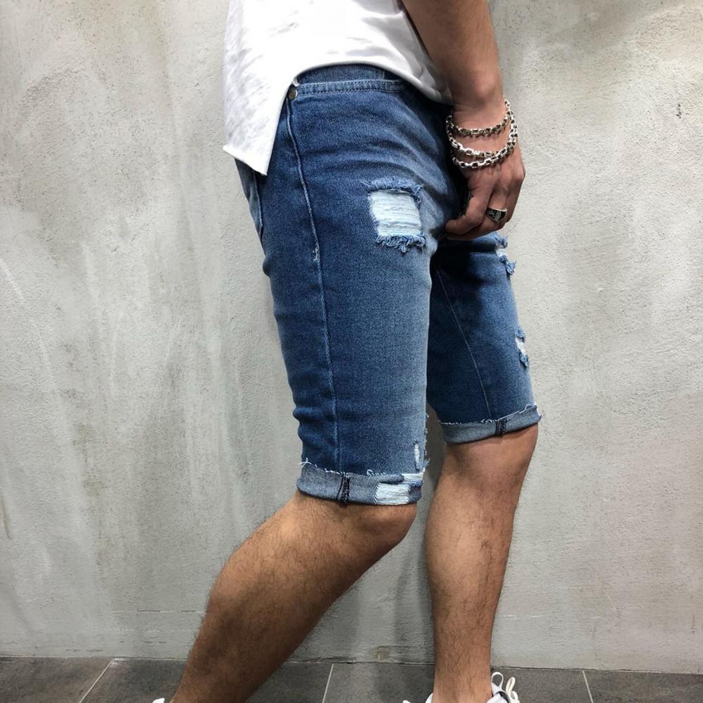 Calças de brim curtas denim sh - Men'S Shoes With Jeans avaliação e preço