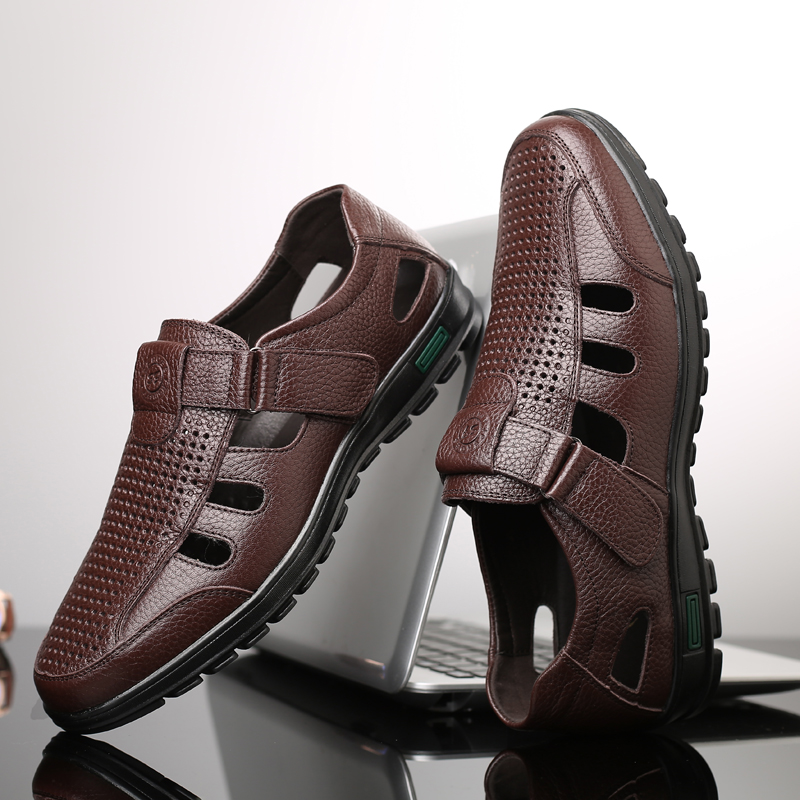 Sandálias masculinas de couro  - Men Shoes Eu To Us avaliação e preço