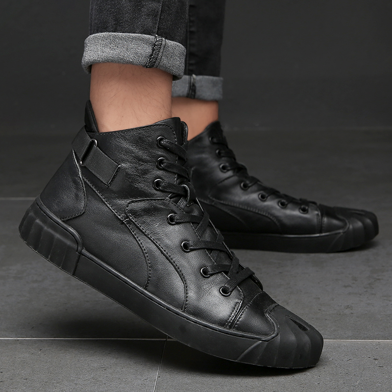 Botas Curtas Casuais de Couro  - Men'S Shoes Loafers Casual avaliação e preço