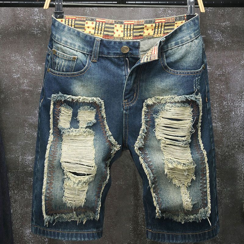 Novos shorts jeans masculinos  - Men'S Shoes With Jeans avaliação e preço